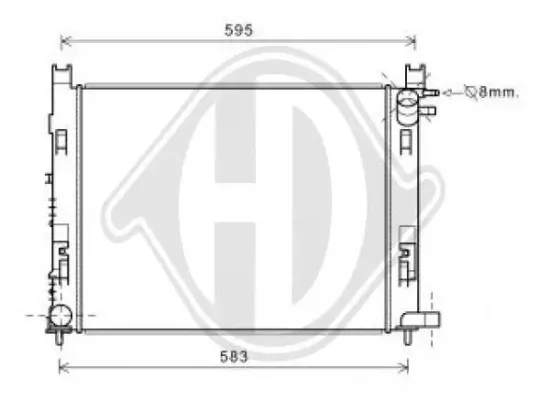 Kühler, Motorkühlung DIEDERICHS DCM3724 Bild Kühler, Motorkühlung DIEDERICHS DCM3724