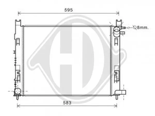 Kühler, Motorkühlung DIEDERICHS DCM1886