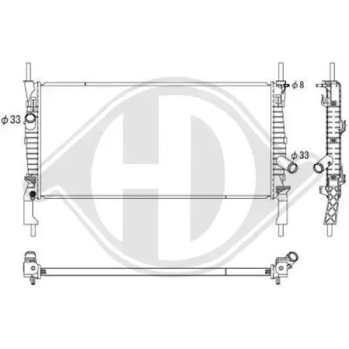 Kühler, Motorkühlung DIEDERICHS DCM2092 Bild Kühler, Motorkühlung DIEDERICHS DCM2092