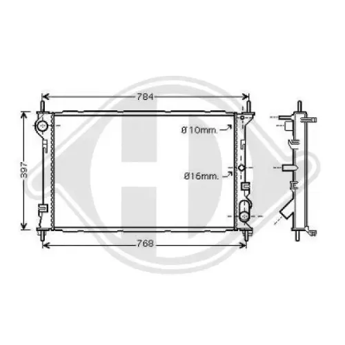 Kühler, Motorkühlung DIEDERICHS DCM2094 Bild Kühler, Motorkühlung DIEDERICHS DCM2094