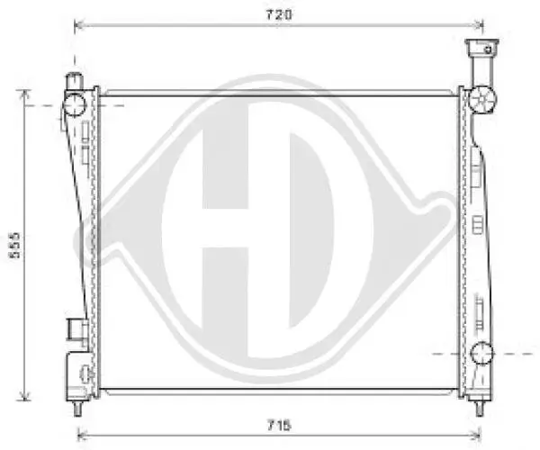 Kühler, Motorkühlung DIEDERICHS DCM2123