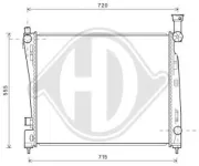 Kühler, Motorkühlung DIEDERICHS DCM2123