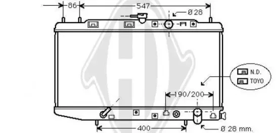 Kühler, Motorkühlung DIEDERICHS DCM3868 Bild Kühler, Motorkühlung DIEDERICHS DCM3868