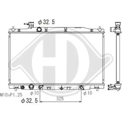 Kühler, Motorkühlung DIEDERICHS DCM2195 Bild Kühler, Motorkühlung DIEDERICHS DCM2195