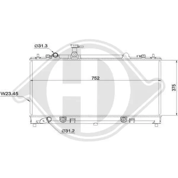 Kühler, Motorkühlung DIEDERICHS DCM2252