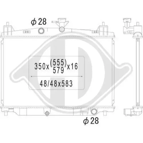 Kühler, Motorkühlung DIEDERICHS DCM2267 Bild Kühler, Motorkühlung DIEDERICHS DCM2267