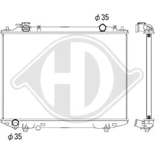 Kühler, Motorkühlung DIEDERICHS DCM2277 Bild Kühler, Motorkühlung DIEDERICHS DCM2277