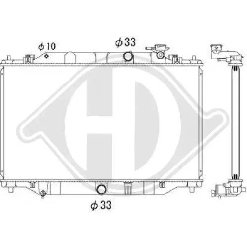 Kühler, Motorkühlung DIEDERICHS DCM2283 Bild Kühler, Motorkühlung DIEDERICHS DCM2283