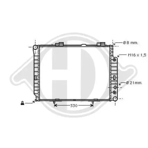 Kühler, Motorkühlung DIEDERICHS DCM3916 Bild Kühler, Motorkühlung DIEDERICHS DCM3916