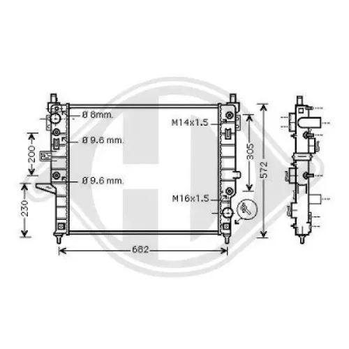 Kühler, Motorkühlung DIEDERICHS DCM3922 Bild Kühler, Motorkühlung DIEDERICHS DCM3922