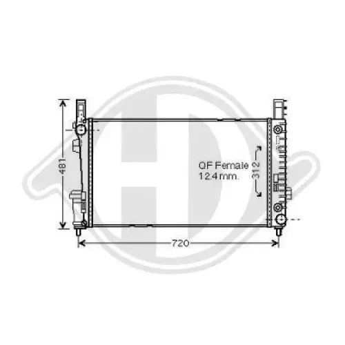 Kühler, Motorkühlung DIEDERICHS DCM2415 Bild Kühler, Motorkühlung DIEDERICHS DCM2415