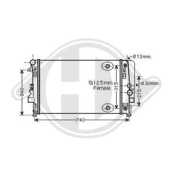 Kühler, Motorkühlung DIEDERICHS DCM2426