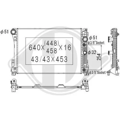 Kühler, Motorkühlung DIEDERICHS DCM2430 Bild Kühler, Motorkühlung DIEDERICHS DCM2430