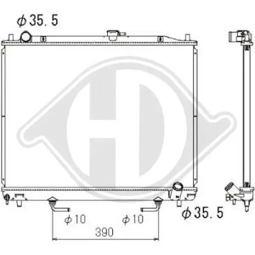 Kühler, Motorkühlung DIEDERICHS DCM3961 Bild Kühler, Motorkühlung DIEDERICHS DCM3961