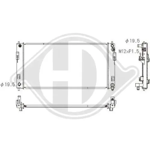 Kühler, Motorkühlung DIEDERICHS DCM2543 Bild Kühler, Motorkühlung DIEDERICHS DCM2543