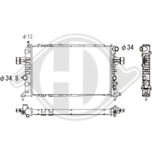 Kühler, Motorkühlung DIEDERICHS DCM2623 Bild Kühler, Motorkühlung DIEDERICHS DCM2623
