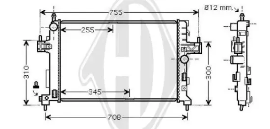Kühler, Motorkühlung DIEDERICHS DCM2663 Bild Kühler, Motorkühlung DIEDERICHS DCM2663