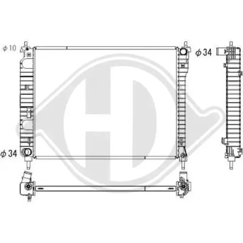 Kühler, Motorkühlung DIEDERICHS DCM2677 Bild Kühler, Motorkühlung DIEDERICHS DCM2677