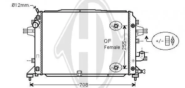 Kühler, Motorkühlung DIEDERICHS DCM2683