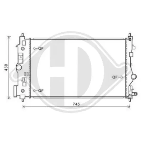 Kühler, Motorkühlung DIEDERICHS DCM2703 Bild Kühler, Motorkühlung DIEDERICHS DCM2703