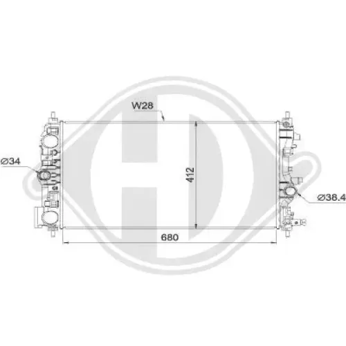 Kühler, Motorkühlung DIEDERICHS DCM2714 Bild Kühler, Motorkühlung DIEDERICHS DCM2714
