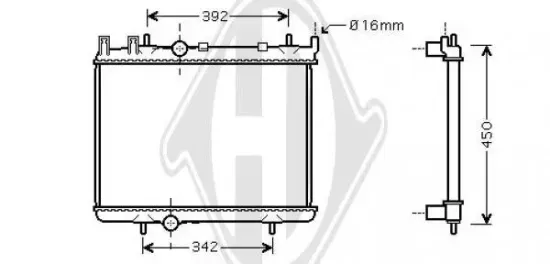 Kühler, Motorkühlung DIEDERICHS DCM2792 Bild Kühler, Motorkühlung DIEDERICHS DCM2792