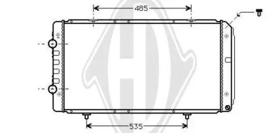 Kühler, Motorkühlung DIEDERICHS DCM2796 Bild Kühler, Motorkühlung DIEDERICHS DCM2796