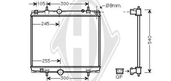 Kühler, Motorkühlung DIEDERICHS DCM2818 Bild Kühler, Motorkühlung DIEDERICHS DCM2818