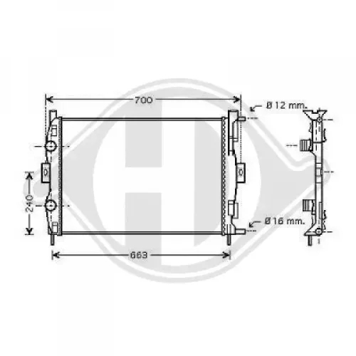 Kühler, Motorkühlung DIEDERICHS DCM2922 Bild Kühler, Motorkühlung DIEDERICHS DCM2922