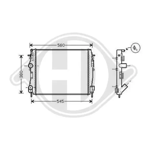 Kühler, Motorkühlung DIEDERICHS DCM2925 Bild Kühler, Motorkühlung DIEDERICHS DCM2925