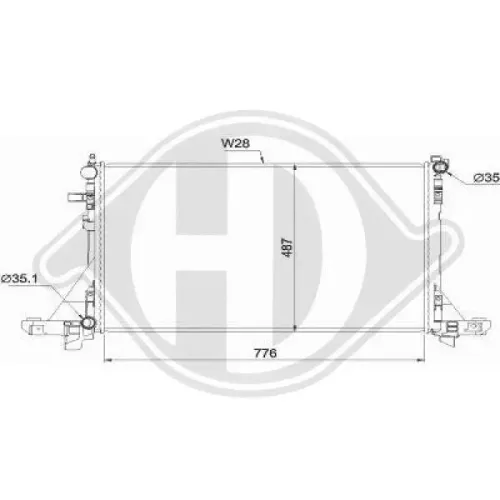 Kühler, Motorkühlung DIEDERICHS DCM2967 Bild Kühler, Motorkühlung DIEDERICHS DCM2967