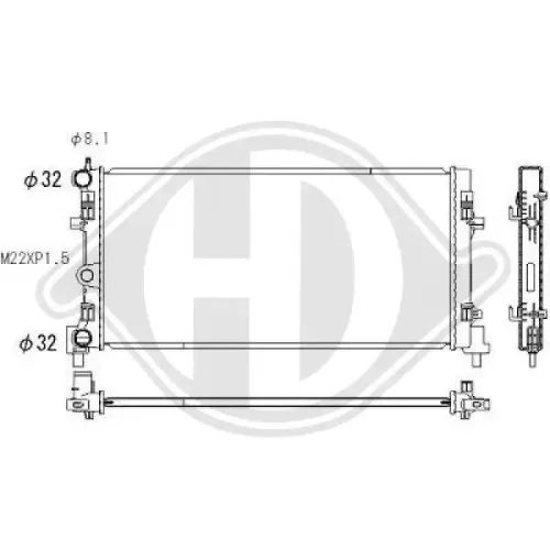 Kühler, Motorkühlung DIEDERICHS DCM3011 Bild Kühler, Motorkühlung DIEDERICHS DCM3011