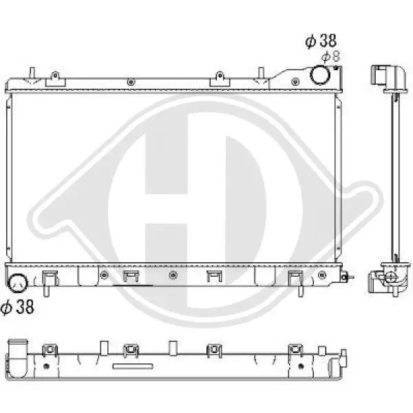 Kühler, Motorkühlung DIEDERICHS DCM3048