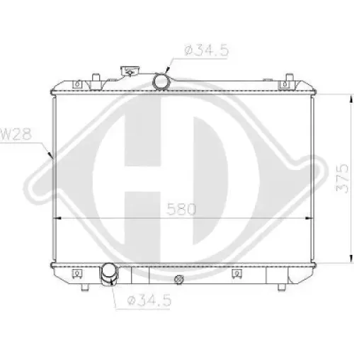 Kühler, Motorkühlung DIEDERICHS DCM3101 Bild Kühler, Motorkühlung DIEDERICHS DCM3101