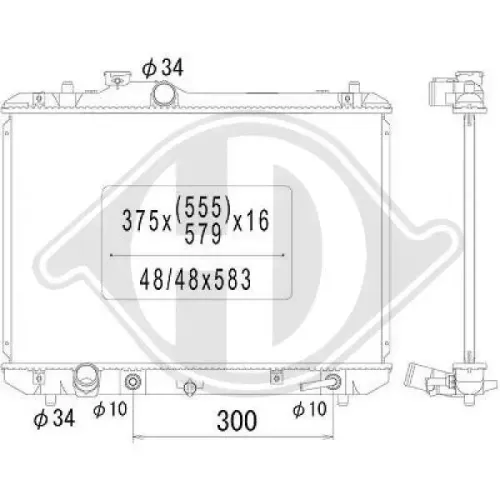 Kühler, Motorkühlung DIEDERICHS DCM3108 Bild Kühler, Motorkühlung DIEDERICHS DCM3108