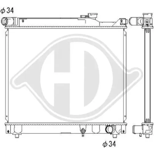 Kühler, Motorkühlung DIEDERICHS DCM3116 Bild Kühler, Motorkühlung DIEDERICHS DCM3116