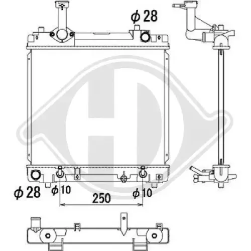 Kühler, Motorkühlung DIEDERICHS DCM3121 Bild Kühler, Motorkühlung DIEDERICHS DCM3121