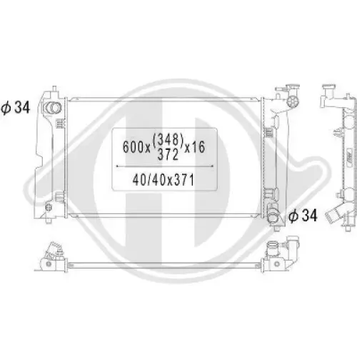 Kühler, Motorkühlung DIEDERICHS DCM3232 Bild Kühler, Motorkühlung DIEDERICHS DCM3232