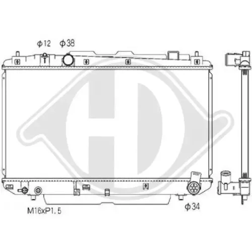 Kühler, Motorkühlung DIEDERICHS DCM3265 Bild Kühler, Motorkühlung DIEDERICHS DCM3265