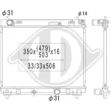 Kühler, Motorkühlung DIEDERICHS DCM3270