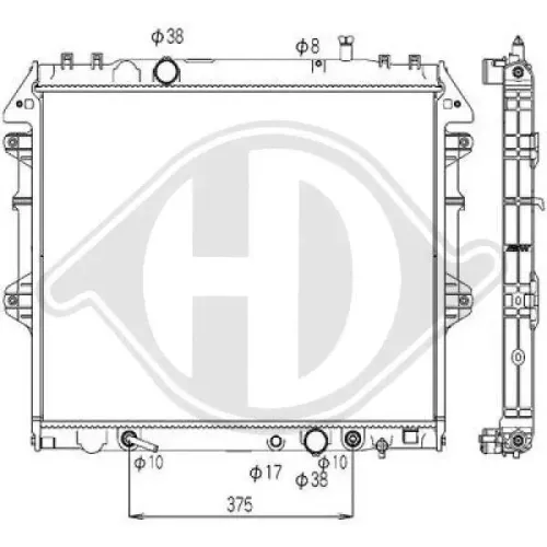 Kühler, Motorkühlung DIEDERICHS DCM3324 Bild Kühler, Motorkühlung DIEDERICHS DCM3324