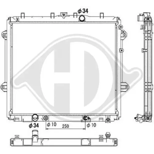 Kühler, Motorkühlung DIEDERICHS DCM3341 Bild Kühler, Motorkühlung DIEDERICHS DCM3341
