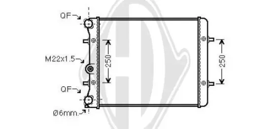 Kühler, Motorkühlung DIEDERICHS DCM3426 Bild Kühler, Motorkühlung DIEDERICHS DCM3426