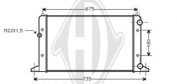 Kühler, Motorkühlung DIEDERICHS DCM3429