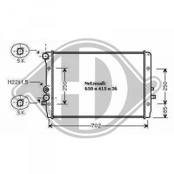 Kühler, Motorkühlung DIEDERICHS DCM3437