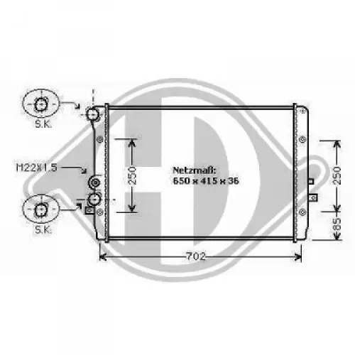 Kühler, Motorkühlung DIEDERICHS DCM3437 Bild Kühler, Motorkühlung DIEDERICHS DCM3437