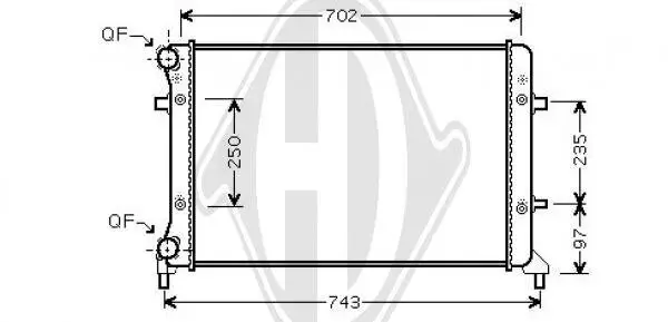 Kühler, Motorkühlung DIEDERICHS DCM3440
