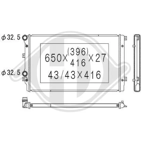 Kühler, Motorkühlung DIEDERICHS DCM3441