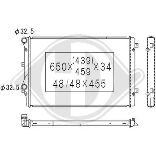 Kühler, Motorkühlung DIEDERICHS DCM3442 Bild Kühler, Motorkühlung DIEDERICHS DCM3442