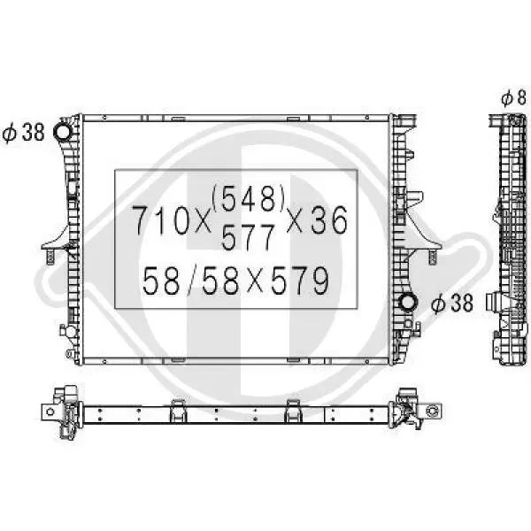Kühler, Motorkühlung DIEDERICHS DCM3444
